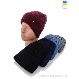 Шапка чоловіча Зима Шапка з відворотом чол. mix (5 шт. р.сіткаOne size) "VIOLA" недорого оптом від прямого постачальника