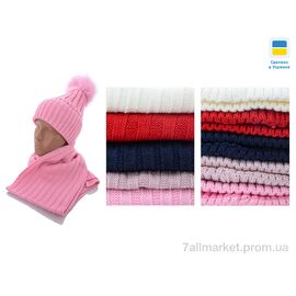 Жіноча шапка Зима Комплект жіночий mix (5 шт. р.сіткаOne size) "VIOLA" недорого оптом від прямого постачальника