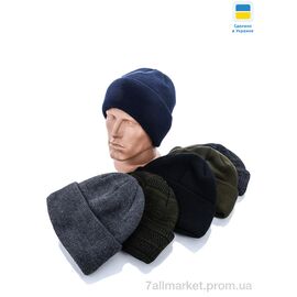 Шапка чоловіча Зима Шапка відворіт товстий mix (5 шт. р.сіткаOne size) "VIOLA" недорого оптом від прямого постачальника
