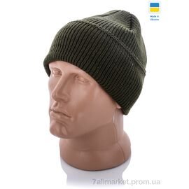 Шапка чоловіча Зима Шапка з відворотом хакі (5 шт. р.сіткаOne size) "VIOLA" недорого оптом від прямого постачальника