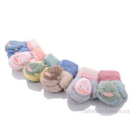 Фотография Варежки детские Зима 605S mix (12 шт. р.сетка 1-2) "KUINH" недорого оптом от прямого поставщика