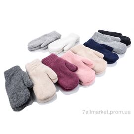 Фотография Варежки для женщин Зима 814 mix (12 шт. р.сетка One size) "KUINH" недорого оптом от прямого поставщика