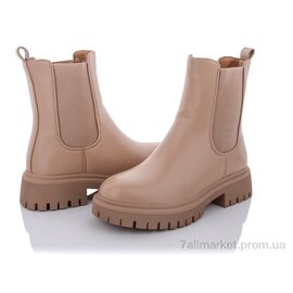 Черевики жіночі стильні Зима M19(M8241)-5 apricot (8 пар р.36-41) "Violeta" недорого оптом від прямого постачальника