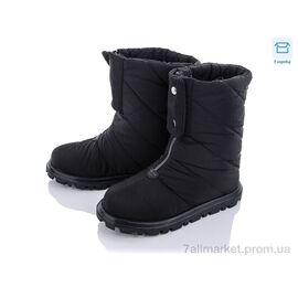 Дутики жіночі утеплені Зима 0299 black (6 пар р.36-40) "Цветик" недорого оптом від прямого постачальника