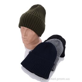 Шапка чоловіча Зима Шапка з відв. рубчик фліс mix (5 шт. р.сіткаOne size) "VIOLA" недорого оптом від прямого постачальника