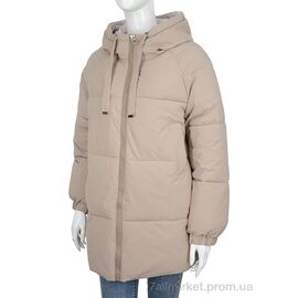 Куртка жіноча Зима 2418 d.beige (5 шт. р.сіткаM-2XL) "Turn Hug" недорого оптом від прямого постачальника