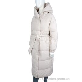 Пальто жіноче Зима 9068 beige (5 шт. р.сіткаS-2XL) "Turn Hug" недорого оптом від прямого постачальника