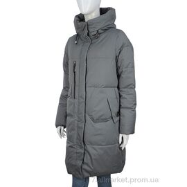 Пальто жіноче Зима 2322-04 grey (5 шт. р.сітка46-54) "П2П Design" недорого оптом від прямого постачальника
