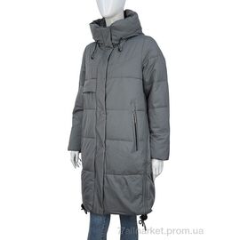 Пальто жіноче Зима 2323-01 grey (5 шт. р.сітка46-54) "П2П Design" недорого оптом від прямого постачальника