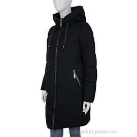 Пальто жіноче Зима 2307-01 black (5 шт. р.сітка46-54) "П2П Design" недорого оптом від прямого постачальника