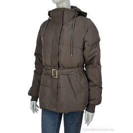Куртка жіноча Зима 8823 d.brown (4 шт. р.сіткаM-2XL) "Turn Hug" недорого оптом від прямого постачальника