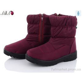 Дутики жіночі утеплені Зима D21R141 bordo (12 пар р.36-41) "Aba" недорого оптом від прямого постачальника