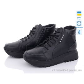 Черевики жіночі стильні Зима 07070-R чорний (6 пар р.36-40) "A.N.I.One" недорого оптом від прямого постачальника