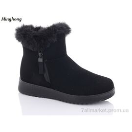Черевики жіночі стильні Зима 608 (8 пар р.37-42) "Minghong" недорого оптом від прямого постачальника