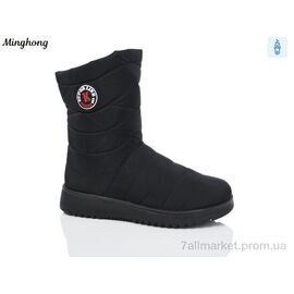 Дутики жіночі утеплені Зима 611 (8 пар р.37-42) "Minghong" недорого оптом від прямого постачальника