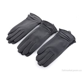 Фотография Перчатки женские Зима R102Ж кожзам-махра black (10 шт. р.сетка 6,5-8,5) "KUINH" недорого оптом от прямого поставщика