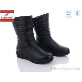 Фотография Сапоги женские удобные зима A15-1 (8 пар р.37-42) "Saimaoji" недорого оптом от прямого поставщика