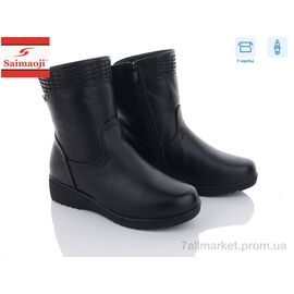 Фотография Сапоги женские удобные зима A21-1 (8 пар р.37-42) "Saimaoji" недорого оптом от прямого поставщика
