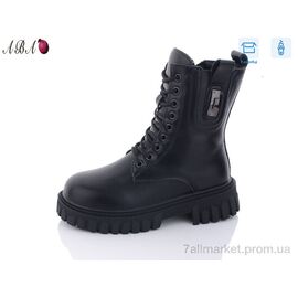 Черевики жіночі стильні Зима 5223 black (6 пар р.36-41) "Aba" недорого оптом від прямого постачальника