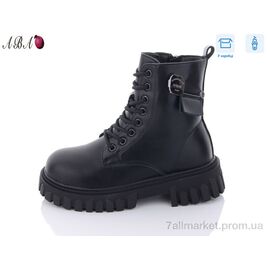 Черевики жіночі стильні Зима 5255 black (6 пар р.36-41) "Aba" недорого оптом від прямого постачальника