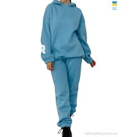 Фотография Спортивный костюм женский Зима 00305 світло-блакитний (3 шт. р.сетка S-L) "Kram" недорого оптом от прямого поставщика