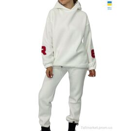 Фотография Спортивный костюм женский Зима 00305 білий батал (3 шт. р.сетка XL-3XL) "Kram" недорого оптом от прямого поставщика