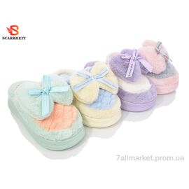 Фотография Тапки женские для дома зима 23036 mix (10 пар р.36-41) "SCARRHETT" недорого оптом от прямого поставщика