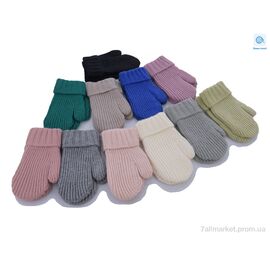 Фотография Варежки детские Зима 1723M mix (12 шт. р.сетка 4-6) "KUINH" недорого оптом от прямого поставщика