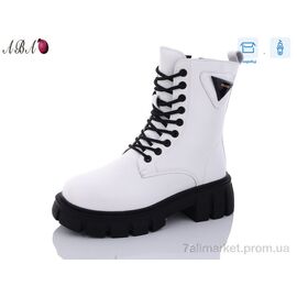Черевики жіночі стильні Зима 5233 white (6 пар р.36-41) "Aba" недорого оптом від прямого постачальника