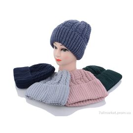 Фотография Женская шапка Зима KA162-2 mix флис (5 шт. р.сетка 54-56) "Red Hat" недорого оптом от прямого поставщика