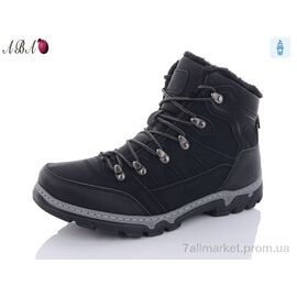 Черевики чоловічі стильні Зима MX2323 black (8 пар р.40-45) "Aba" недорого оптом від прямого постачальника