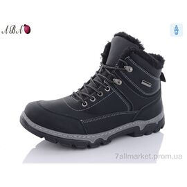 Черевики чоловічі стильні Зима MX2502 black (8 пар р.40-45) "Aba" недорого оптом від прямого постачальника