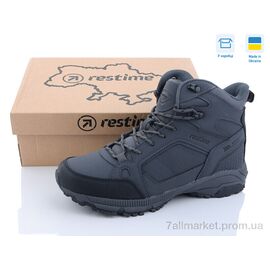 Черевики чоловічі стильні Зима PMZ23606 grey (8 пар р.41-45) "Restime" недорого оптом від прямого постачальника