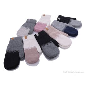 Рукавички для жінок Зима 7233 mix (12 шт. р.сітка6,5-8,5) "KUINH" недорого оптом від прямого постачальника