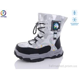 Дутики дитячі утеплені Зима 236-B13 світловідбивач (8 пар р.26-31) "Леопард" недорого оптом від прямого постачальника