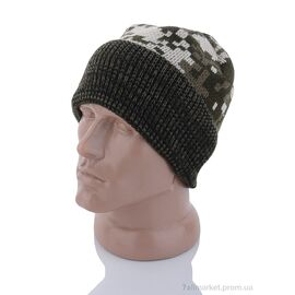 Шапка чоловіча Зима Шапка відгин піксель (5 шт. р.сіткаOne size) "VIOLA" недорого оптом від прямого постачальника