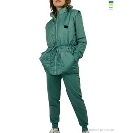 Спортивний костюм жіночий Зима 25.527 бірюза батал (3 шт. р.сіткаXL-2XL) "Kram" недорого оптом від прямого постачальника