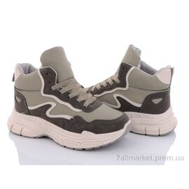 Фотография Ботинки женские стильные зима 150-45 beige-oliva (8 пар р.36-41) "Violeta" недорого оптом от прямого поставщика