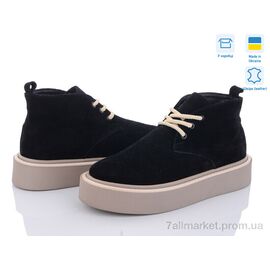 Черевики жіночі стильні Зима 07001-39 чер замш хутро (6 пар р.36-40) "A.N.I.One" недорого оптом від прямого постачальника