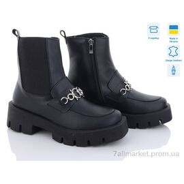 Черевики жіночі стильні Зима 310 чорний к (6 пар р.36-40) "Mona Lisa" недорого оптом від прямого постачальника