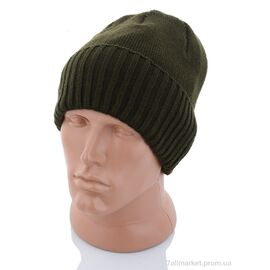 Шапка чоловіча Зима Шапка відгин на флісі 006-2 green (5 шт. р.сіткаOne size) "VIOLA" недорого оптом від прямого постачальника