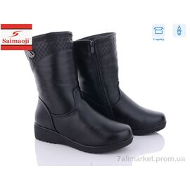 Чоботи жіночі зручні Зима A11-1 (8 пар р.37-41) "Saimaoji" недорого оптом від прямого постачальника
