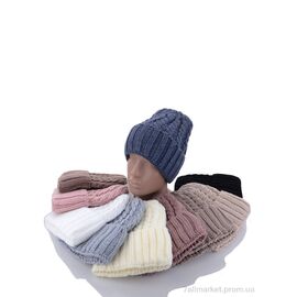 Фотография Женская шапка Зима KA-M155 mix флис (5 шт. р.сетка 54-58) "Red Hat" недорого оптом от прямого поставщика