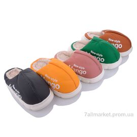 Фотография Тапки детские домашние зима 43076-5 mix (10 пар р.34-37) "Deshman" недорого оптом от прямого поставщика