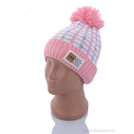 Шапка дитяча Зима KA180-2 pink травка (5 шт. р.сітка46-50) "Red Hat" недорого оптом від прямого постачальника