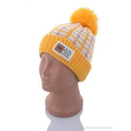 Фотография Шапка детская Зима KA180-5 yellow травка (5 шт. р.сетка 46-50) "Red Hat" недорого оптом от прямого поставщика