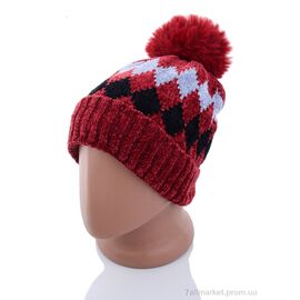 Шапка дитяча Зима KA182-2 bordo травка (5 шт. р.сітка50-54) "Red Hat" недорого оптом від прямого постачальника