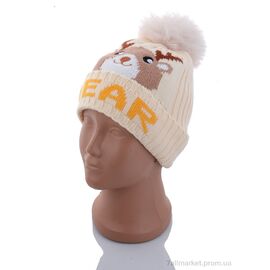 Шапка дитяча Зима KA183-1 beige травка (5 шт. р.сітка46-50) "Red Hat" недорого оптом від прямого постачальника