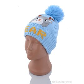 Шапка дитяча Зима KA183-2 l.blue травка (5 шт. р.сітка46-50) "Red Hat" недорого оптом від прямого постачальника