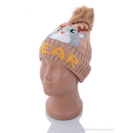 Шапка дитяча Зима KA183-5 brown травка (5 шт. р.сітка46-50) "Red Hat" недорого оптом від прямого постачальника